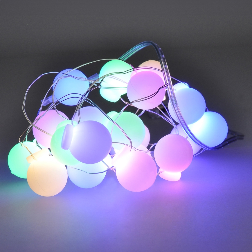 LED Łańcuch świąteczny 40xLED/2xAA 4,3 m wielobarwny