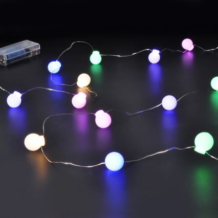 LED Łańcuch świąteczny 40xLED/2xAA 4,3 m wielobarwny