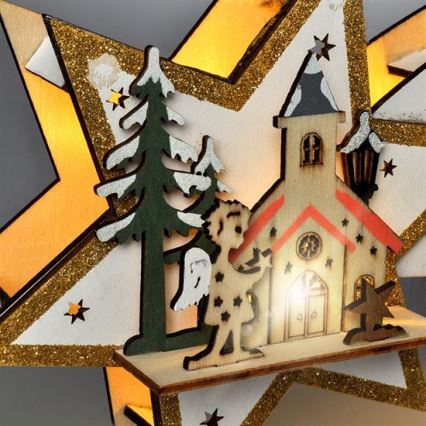 Świąteczna dekoracja LED 10xLED/2xAA kometa