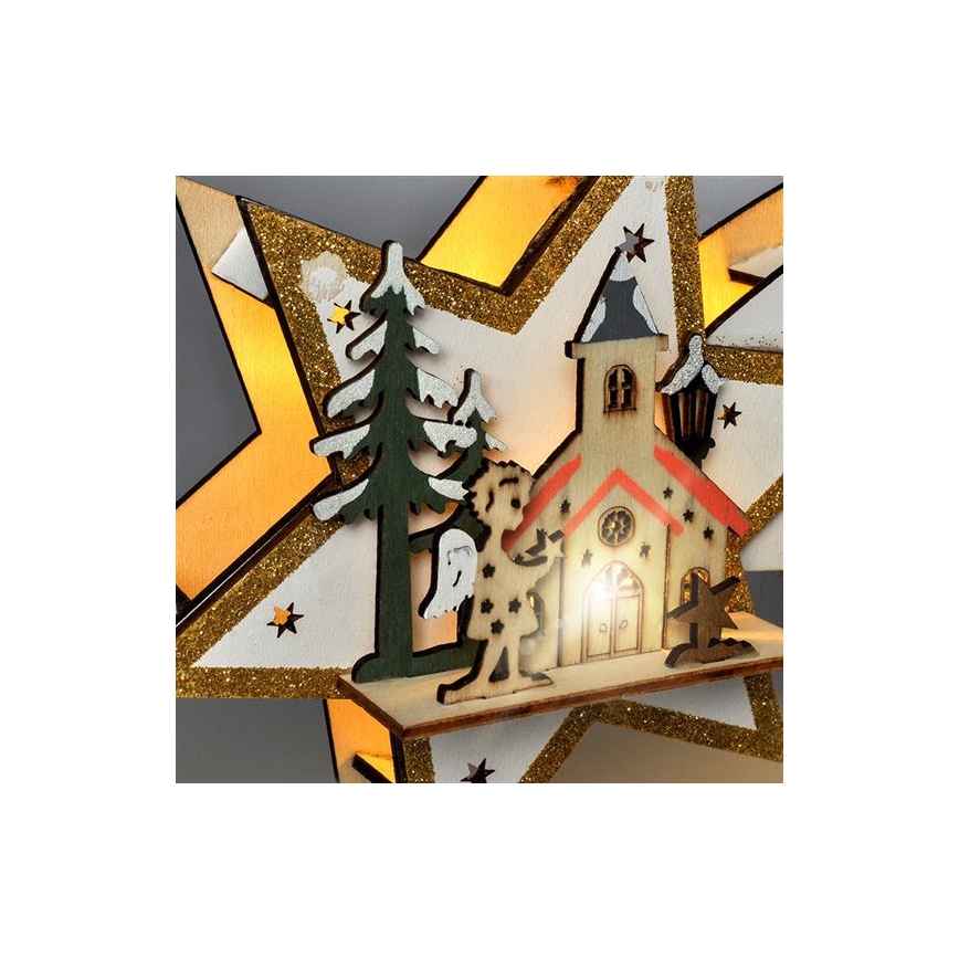 Świąteczna dekoracja LED 10xLED/2xAA kometa