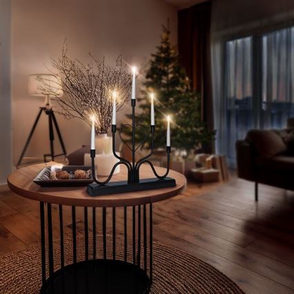 Świąteczny świecznik LED 5xLED/2xAA ciepła biała