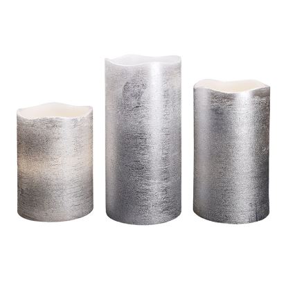 Zestaw 3x świeczek LED/3xAAA ciepła biel