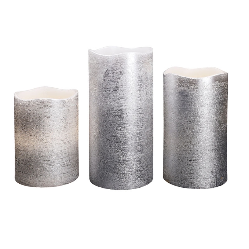 Zestaw 3x świeczek LED/3xAAA ciepła biel