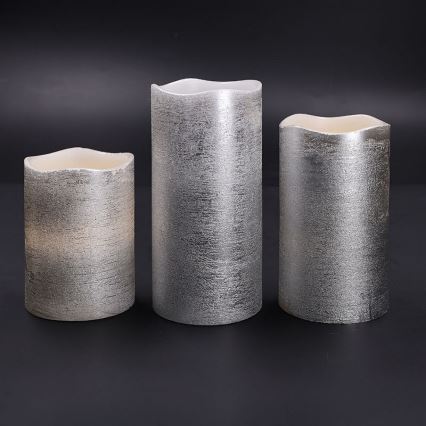 Zestaw 3x świeczek LED/3xAAA ciepła biel