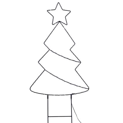 LED Zewnętrzna dekoracja świąteczna 85xLED/3xAA IP44 ciepła biała choinka