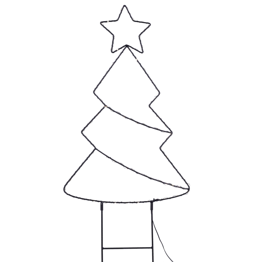 LED Zewnętrzna dekoracja świąteczna 85xLED/3xAA IP44 ciepła biała choinka