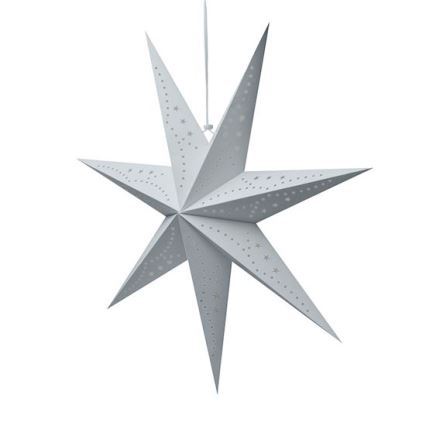 Świąteczna dekoracja LED 20xLED/2xAA, srebrna gwiazda, ciepła biała