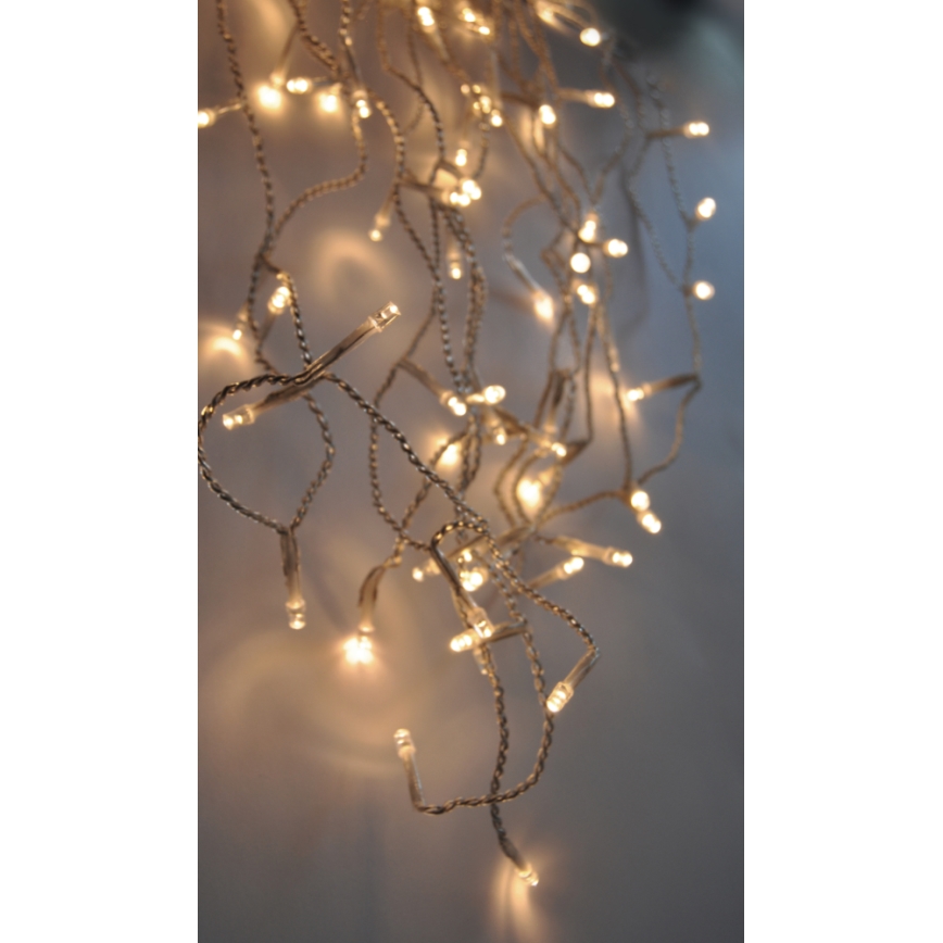 LED Zewnętrzna bożonarodzeniowa kurtyna świetlna 120xLED/230V 3 m IP44