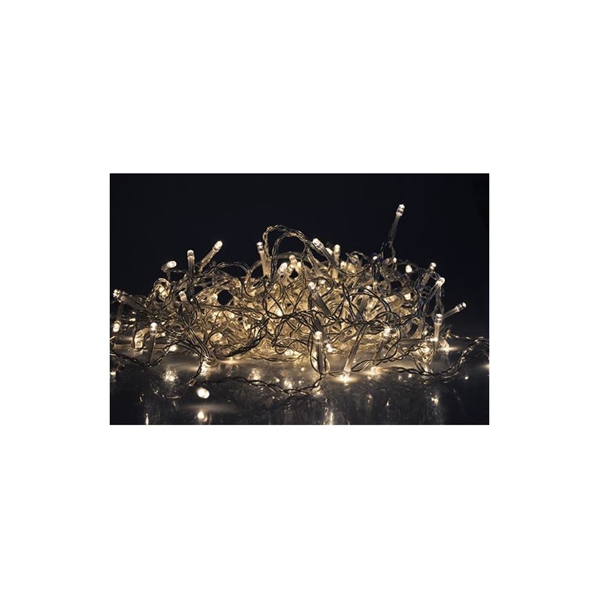 Kurtyna świetlna LED zewnętrzna 360 diod LED/8 funkcji 15 m IP44 ciepła biała