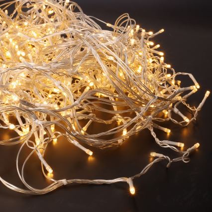 Kurtyna świetlna LED zewnętrzna 360 diod LED/8 funkcji 15 m IP44 ciepła biała