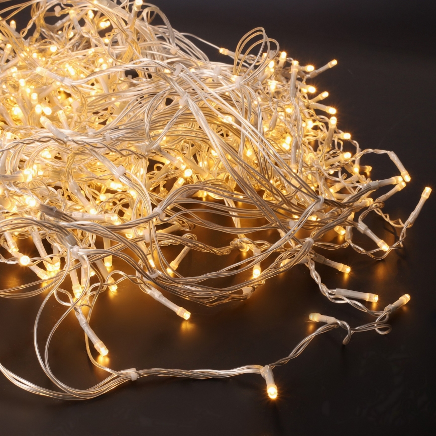 Kurtyna świetlna LED zewnętrzna 360 diod LED/8 funkcji 15 m IP44 ciepła biała