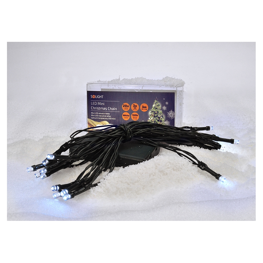 LED Łańcuch świąteczny 3,3 m 20xLED/3xAA