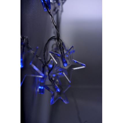 Łańcuch LED 10xLED/2xAA 2,5 m niebieski