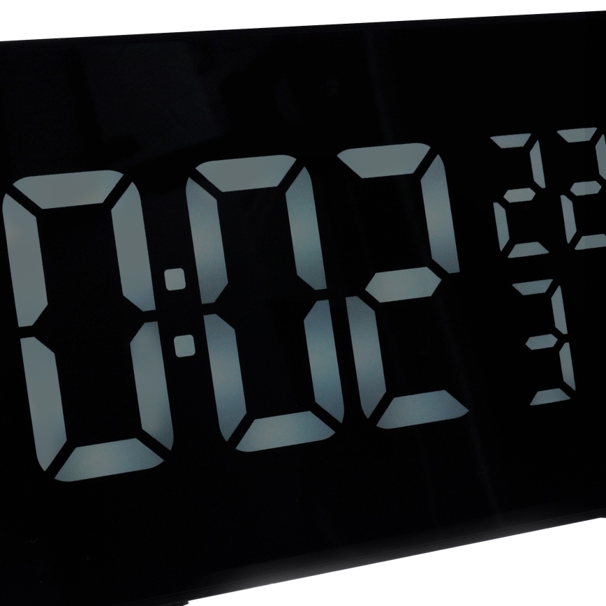 Stacja pogodowa z wyświetlaczem LCD, budzikiem i projektorem 5V/2xAA + 3xAA