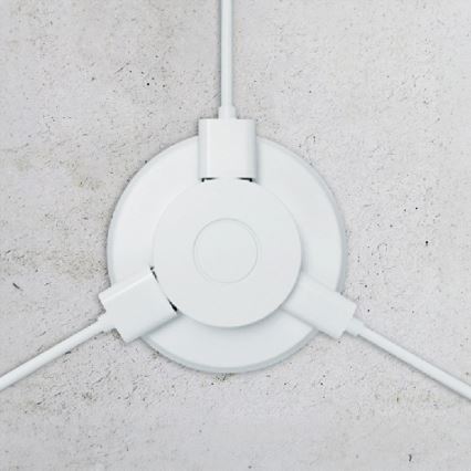 Wbudo USB ładowarka USB A+C biały
