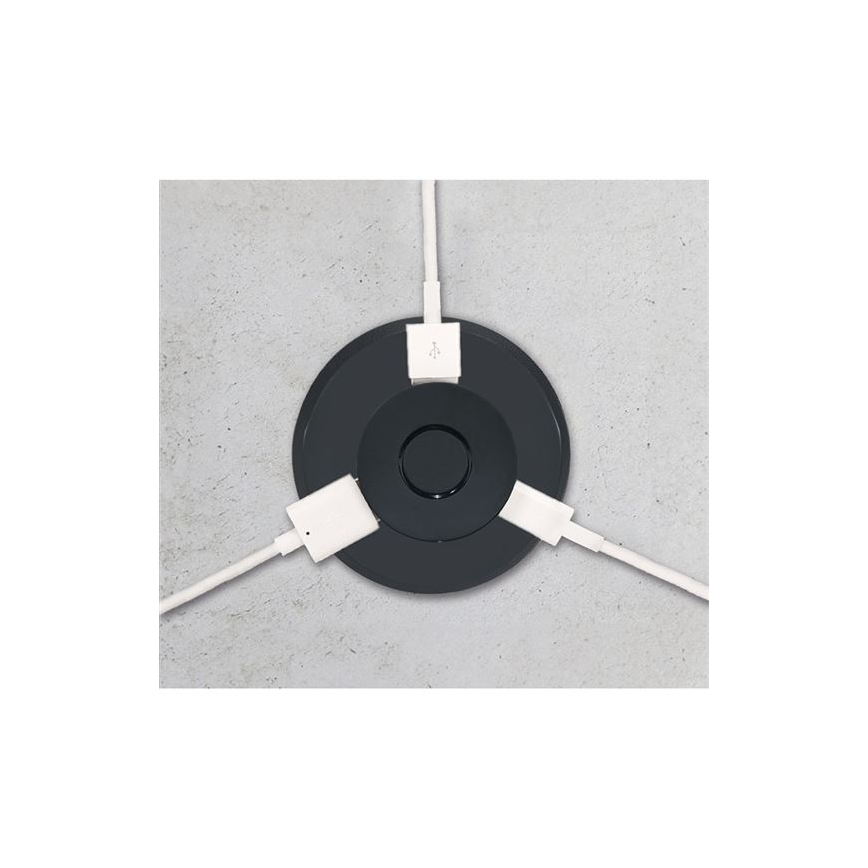Wbudo USB ładowarka USB A+C czarny