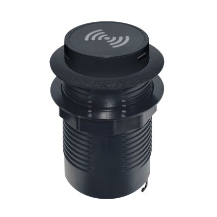 Wbudowana ładowarka bezprzewodowa + USB A+C czarny