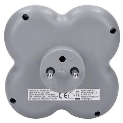 Listwa zasilająca 3x 16A z szybką ładowarką USB A+C 20W