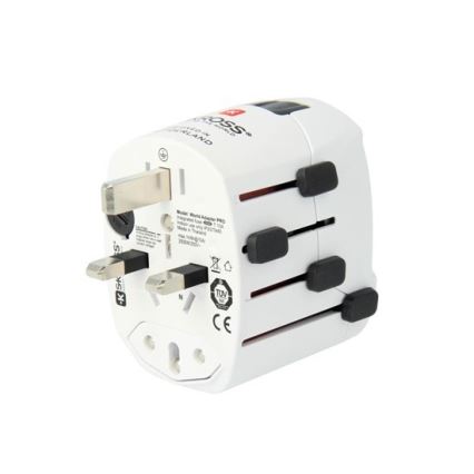 Uniwersalny adapter podróżny dla całego świata 230V + port USB