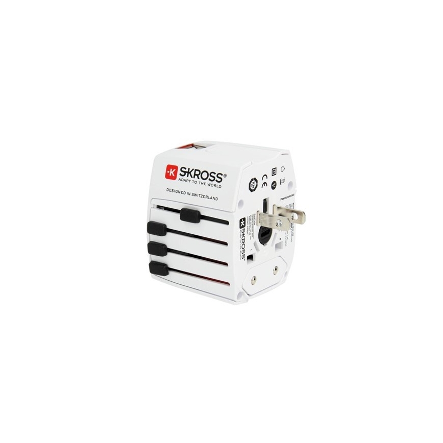 Międzynarodowy adapter podróżny 230 V + 2 x port USB