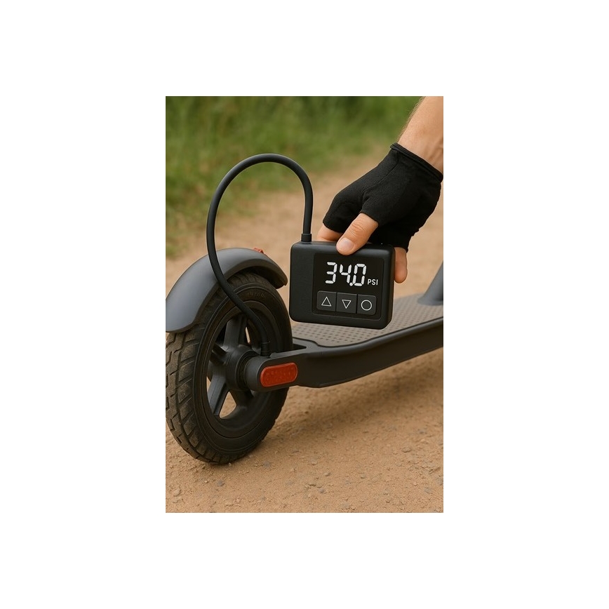 Cyfrowy kieszonkowy kompresor 500 mAh 5V czarny