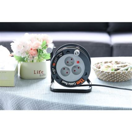 Przedłużacz bębnowy 3-gniazdowy 12 m