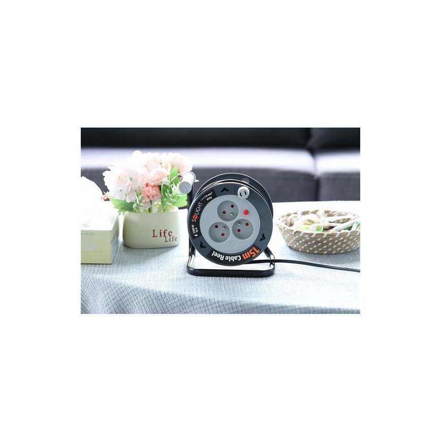 Przedłużacz bębnowy 3-gniazdowy 12 m