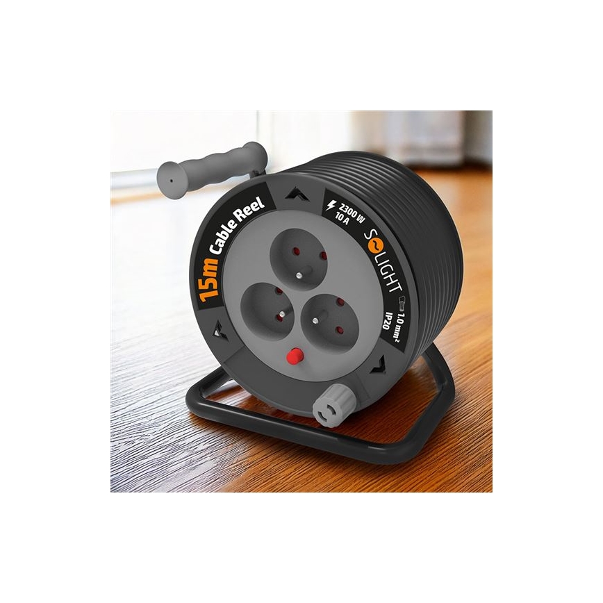 Przedłużacz bębnowy 3-gniazdowy 12 m