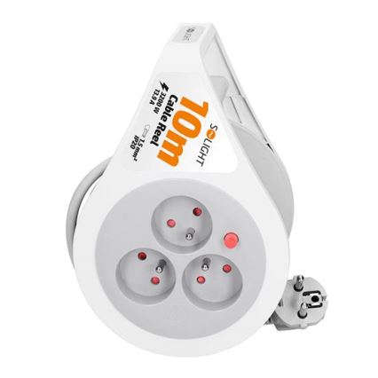 Przedłużacz bębnowy 3 gniazda 10 m