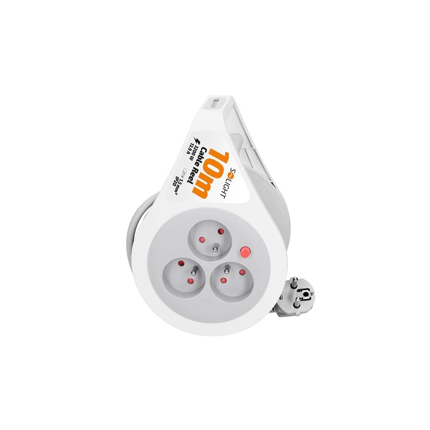 Przedłużacz bębnowy 3 gniazda 10 m