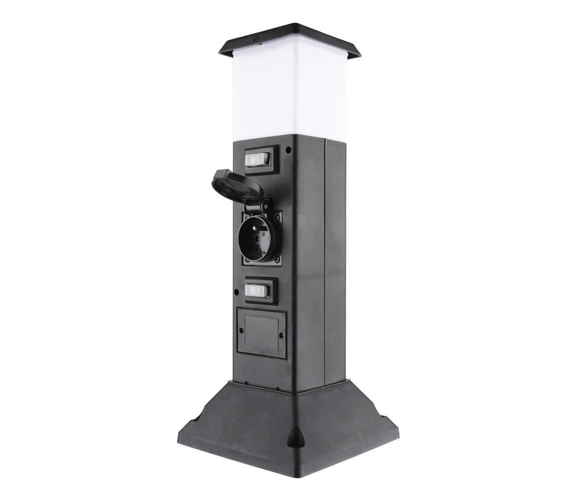 PG05 - Lampa zewnętrzna z dwoma gniazdkami 1xE14/15W/230V IP44 czarny