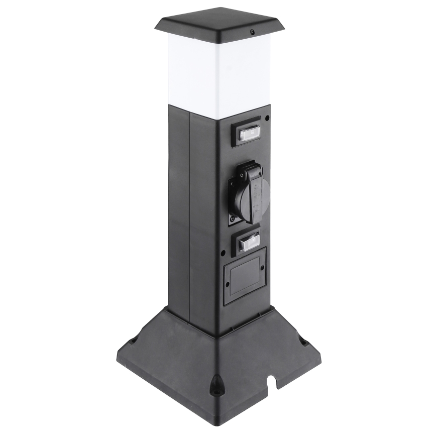 Lampa zewnętrzna z dwoma gniazdkami 1xE14/15W/230V IP44 czarny