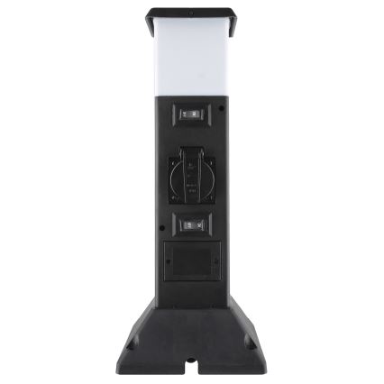 Lampa zewnętrzna z dwoma gniazdkami 1xE14/15W/230V IP44 czarny