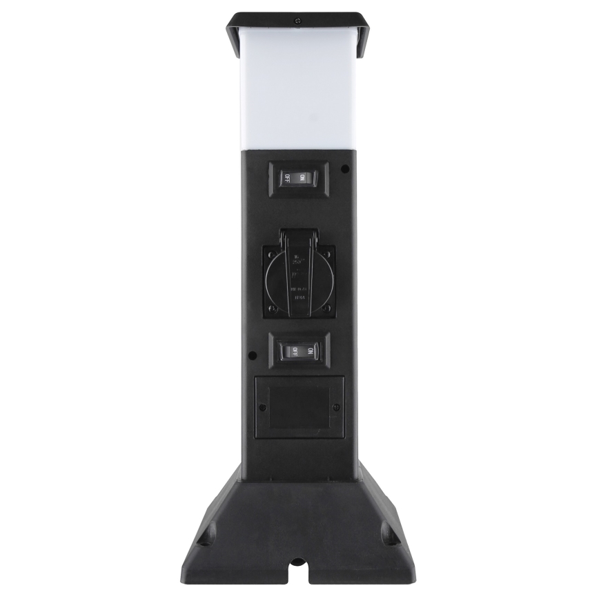 Lampa zewnętrzna z dwoma gniazdkami 1xE14/15W/230V IP44 czarny