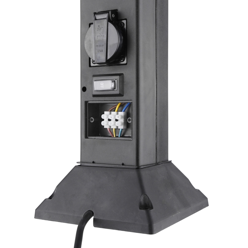 Lampa zewnętrzna z dwoma gniazdkami 1xE14/15W/230V IP44 czarny