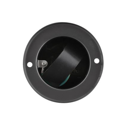 Słupek zewnętrzny z gniazdami 2Z 230V IP44 czarny, okrągły
