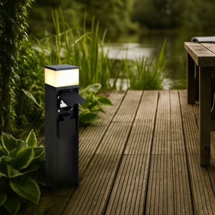 Lampa zewnętrzna z 2 oprawkami 1xG9/11W/230V IP44 czarna