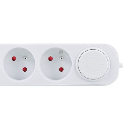 Przedłużacz 3-gniazdowy z wyłącznikiem i portami USB-A i USB-C do ładowania, 3 m