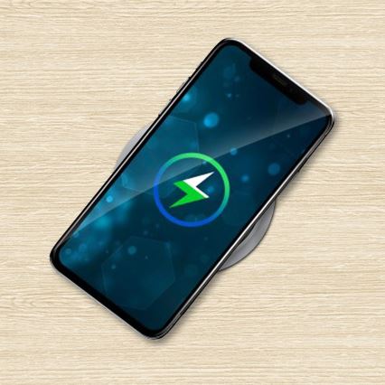 Słupek z gniazdkami do blatu stołu z bezprzewodowym ładowaniem Qi 3x230V + 1xUSB-A + 1xUSB-C srebrno-czarny