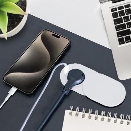 Gniazdko podtynkowe 20 W, 1 gniazdo + USB A+C, białe