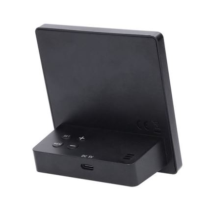 Cyfrowy termometr 5V/2xAAA + 2xAAA czarny