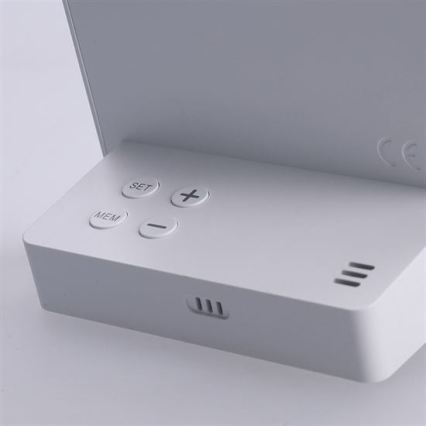 Cyfrowy termometr 5V/2xAAA + 2xAAA biały