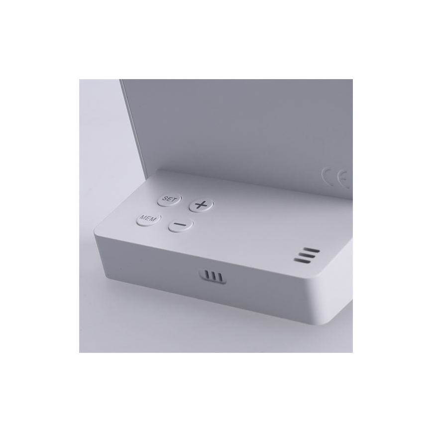 Cyfrowy termometr 5V/2xAAA + 2xAAA biały