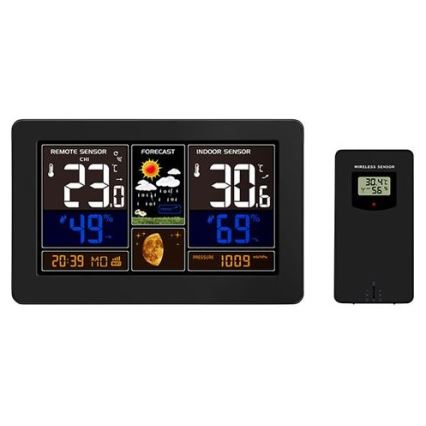 Stacja meteorologiczna z kolorowym wyświetlaczem LCD 2xAA/5V + 2xAA Wi-Fi Tuya