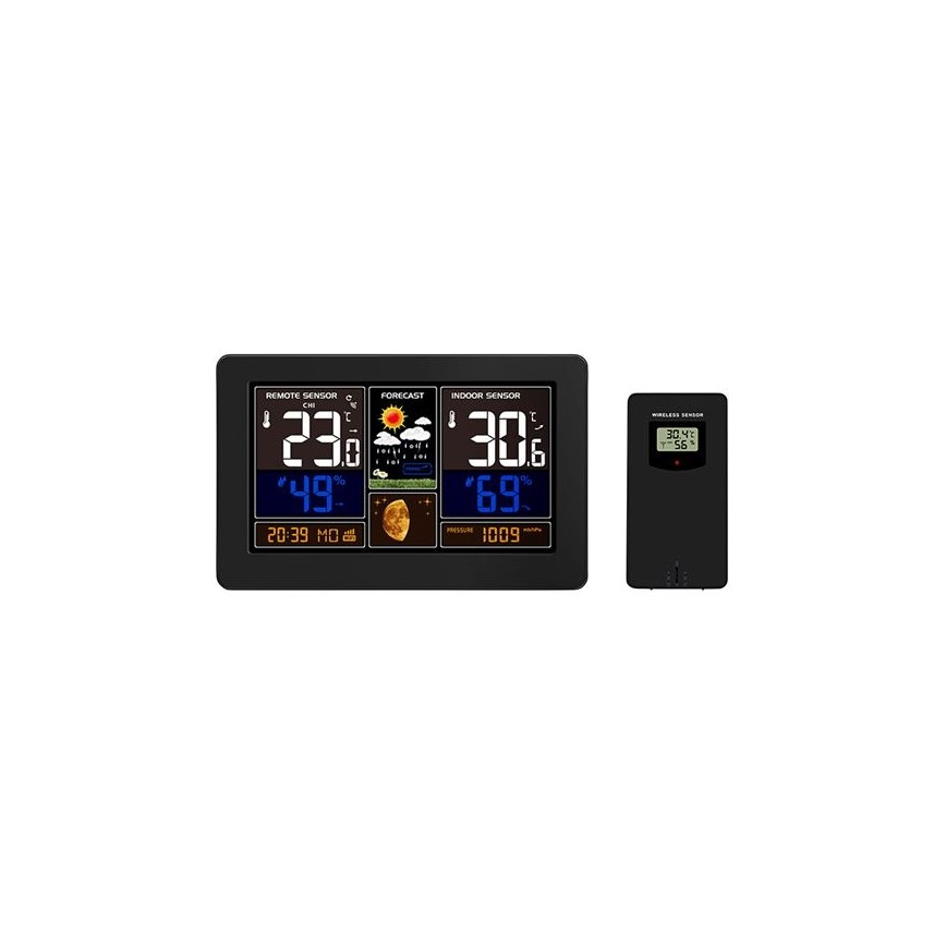 Stacja meteorologiczna z kolorowym wyświetlaczem LCD 2xAA/5V + 2xAA Wi-Fi Tuya