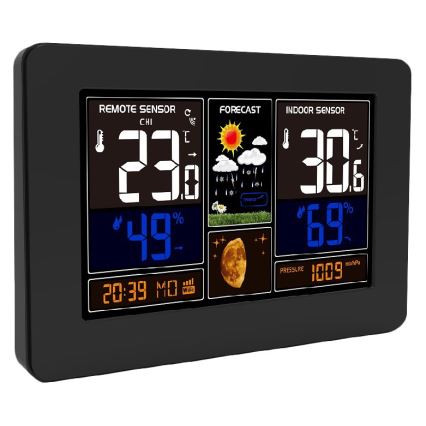 Stacja meteorologiczna z kolorowym wyświetlaczem LCD 2xAA/5V + 2xAA Wi-Fi Tuya