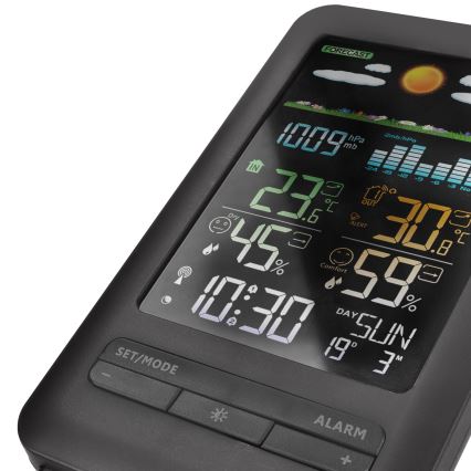 Stacja meteorologiczna z wyświetlaczem LCD 2xAA + 2xAA czarny