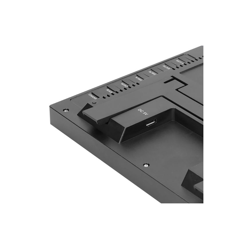 Profesjonalna stacja pogodowa z wyświetlaczem LCD, zasilanie 5V/2xAA + 3xAAA, Wi-Fi