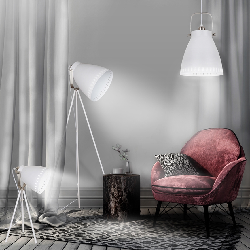 Lampa podłogowa 1xE27/60W/230V biały 145cm