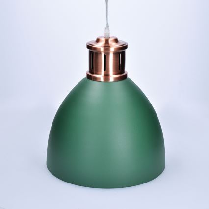 Żyrandol 1xE27/60W/230V zielony 30cm